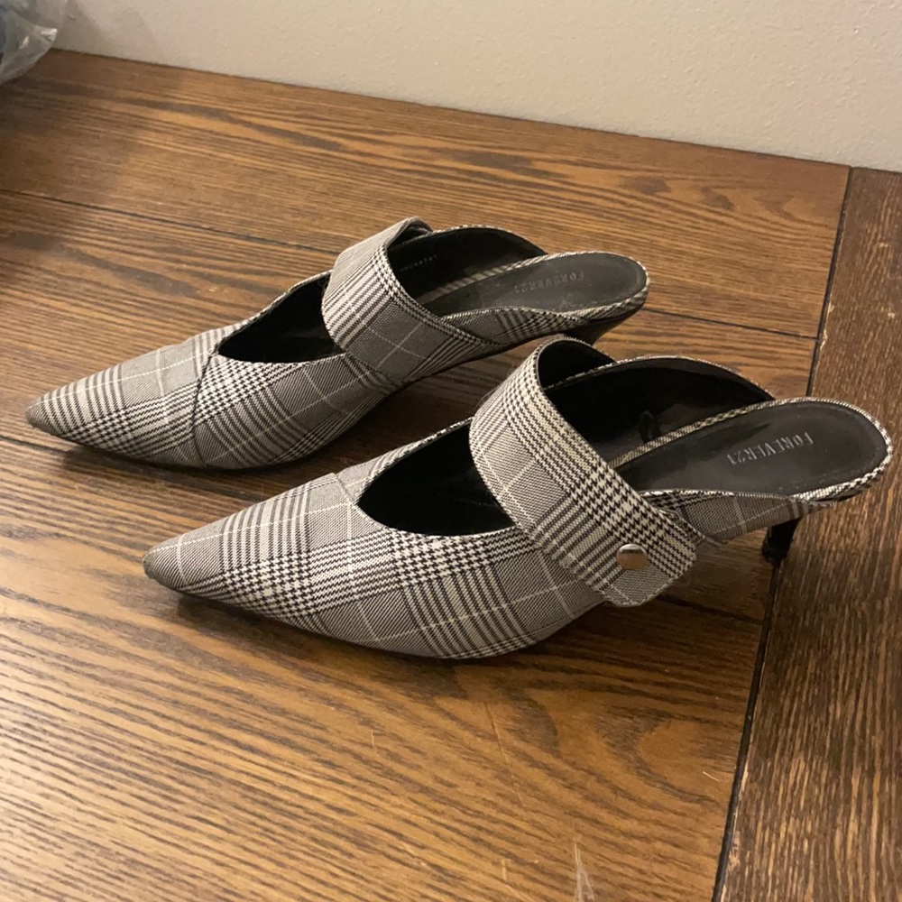 Plaid Forever 21 Mule sz 8